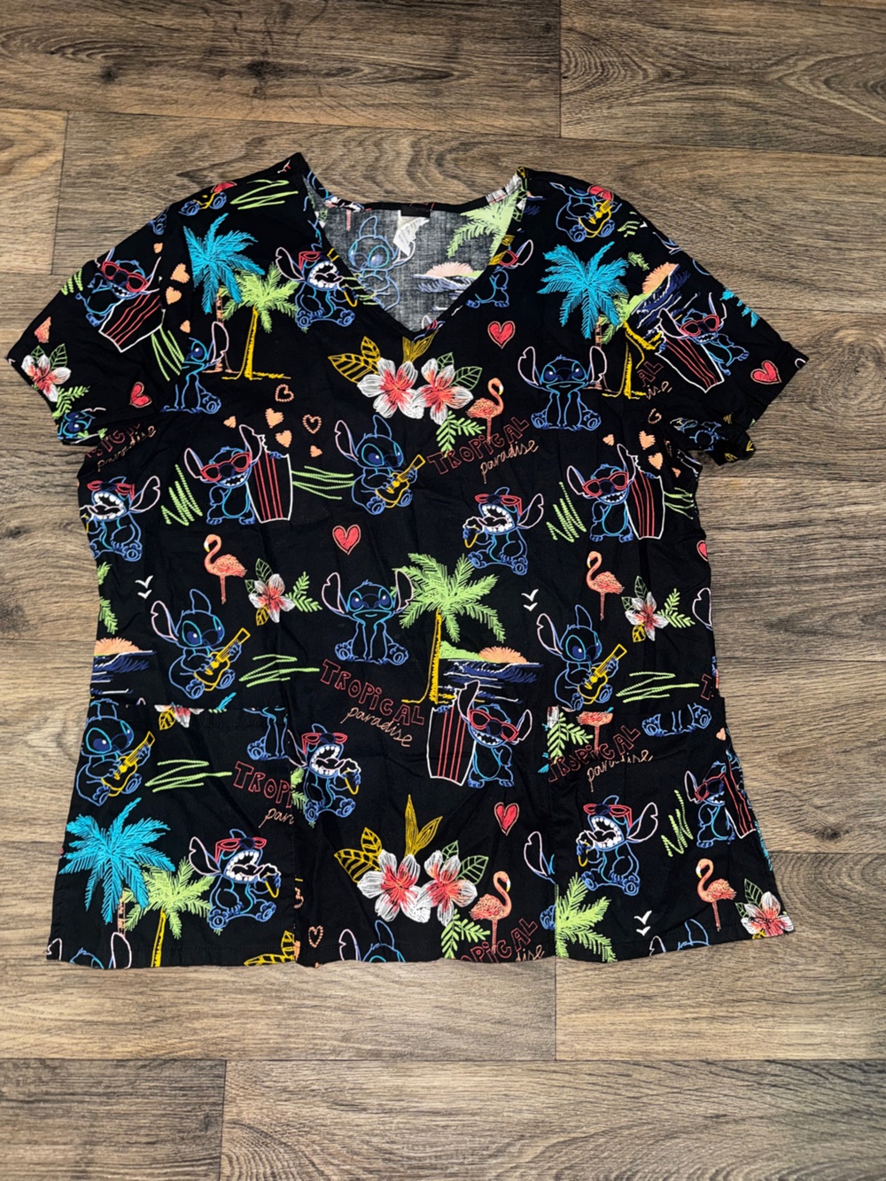 Disney scrubs Print Hawaiian lilo and stitch
